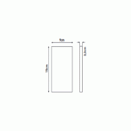 Led απλίκα γκρι ορθογώνια SLIM 3W 220-240V 3000k θερμό λευκό φως στεγανή ΙΡ65 με σκίαστρο πλαστική