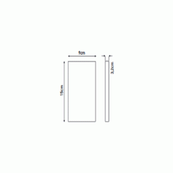 Led απλίκα γραφίτης ορθογώνια SLIM 3W 220-240V 3000k θερμό φως στεγανή ΙΡ65 με σκίαστρο πλαστική