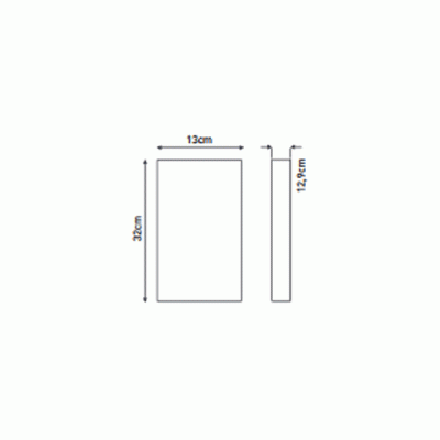 LED απλίκα τοίχου λευκή πλαστική QLITE SLIM ισχύος 220-240V 3000Κ θερμό φως στεγανή IP65