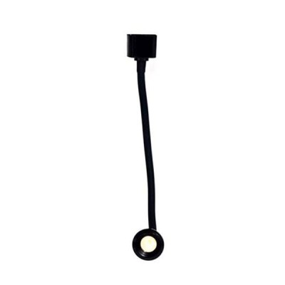 Σποτ ράγας Flexible Universal 2 γραμμών ισχύος 3W 28cm 4000K ενδιάμεσο φως σε μαύρο χρώμα