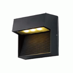 LED φωτιστικό τετράγωνο FUSION ισχύος 7W 220/240V 3000K θερμό φως στεγανό IP54 γκρι χρώμα