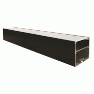 Led γραμμικό φωτιστικό 1500mm 50W 230V θερμό φως 3000k 4750Lm δέσμης 110° μαύρο εξωτερικό
