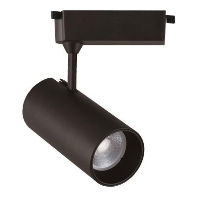 Led σποτ ράγας μαύρο 2 καλωδίων Φ70x160 20W θερμό φως 3000k 1800lm δέσμης 24° 15000h Led σποτ ράγας μαύρο 2 καλωδίων Φ70x160 20W θερμό φως 3000k 1800lm δέσμης 24° 15000h