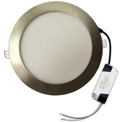 Φωτιστικό LED SLIM χωνευτό Φ225 ισχύος 18W 3000Κ θερμό λευκό φως σατινέ χρώμα