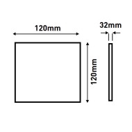 Led panel slim λευκό τετράγωνο επίτοιχο 6W ψυχρό φως 6500k 540lm δέσμης 120° στεγανό IP44 30000h Led panel slim λευκό τετράγωνο επίτοιχο 6W ψυχρό φως 6500k 540lm δέσμης 120° στεγανό IP44 30000h