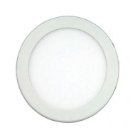 Led panel slim φωτιστικό Φ120mm 6W στρόγγυλο σε λευκό χρώμα 3000K θερμό λευκό φως
