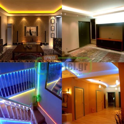 Ταινία Led 5m 10W 24V εναλλαγής χρωμάτων RGB δέσμης 120° μη στεγανή IP20 για εσωτερικούς χώρους Ταινία Led 5m 10W 24V εναλλαγής χρωμάτων RGB δέσμης 120° μη στεγανή IP20 για εσωτερικούς χώρους