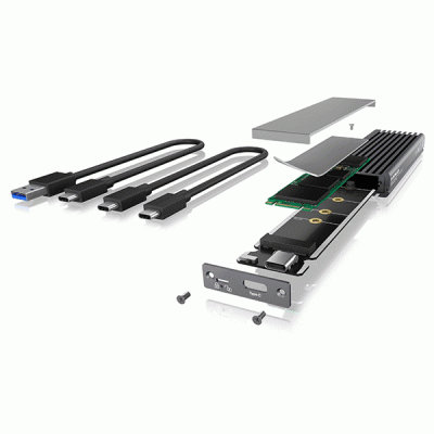 Εξωτερική θήκη αλουμινίου ICY BOX IB-1817MC-C31 με write protection και σύστημα ψύξης
