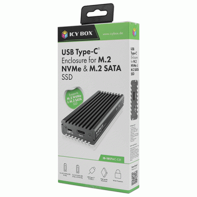 Εξωτερική θήκη αλουμινίου ICY BOX IB-1817MC-C31 με write protection και σύστημα ψύξης