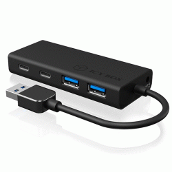USB 3.0 Hub αλουμινίου ICY BOX IB-HUB1426-U3 µε συνδέσεις 2x θύρες Type-A + 2x θύρες Type-C