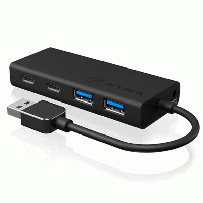 USB 3.0 Hub αλουμινίου ICY BOX IB-HUB1426-U3 µε συνδέσεις 2x θύρες Type-A + 2x θύρες Type-C