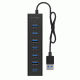 Hub αλουμινίου USB 3.0 µε 7 θύρες Type-A & LED ένδειξη τροφοδοσίας και λειτουργίας