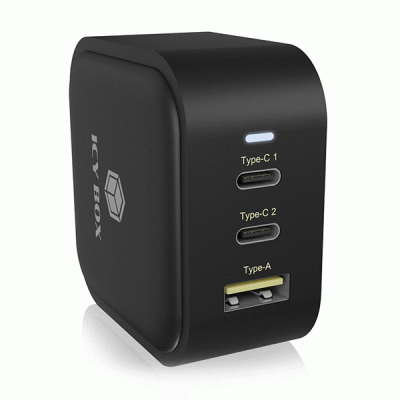 Universal φορτιστής IB-PS103-PD 65W με 3 εξόδους 1xUSB-A & 2xUSB-C και power delivery