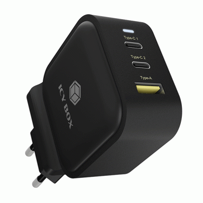 Universal φορτιστής IB-PS103-PD 65W με 3 εξόδους 1xUSB-A & 2xUSB-C και power delivery