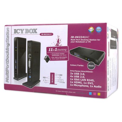 Σταθμός σύνδεσης 11 θυρών για laptop & PC με μία μόνο σύνδεση USB 3.0 IB-DK2241AC