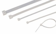 Δεματικά καλωδίων λευκά 250x3.6mm σε blister 100τμχ