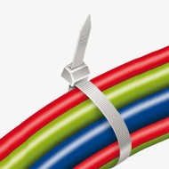 Δεματικά καλωδίων λευκά 250x3.6mm σε blister 100τμχ