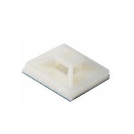 Αυτοκόλλητη βάση δεματικών 20x20mm λευκό χρώμα σε blister 100τμχ