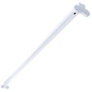 Slim φωτιστικό μεταλλικό κενό για 2 λάμπες LED TUBE Τ8 120cm τύπου φθορίου με τροφοδοσία στο 1 άκρο