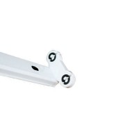 Slim φωτιστικό μεταλλικό κενό για 2 λάμπες LED TUBE Τ8 120cm τύπου φθορίου με τροφοδοσία στο 1 άκρο