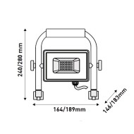 Φορητός προβολέας led smd 30W 220-240V ενδιάμεσο λευκό φως 4000k 2400lm δέσμης 120° IP65