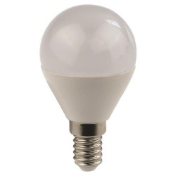 Λάμπα led G45 σφαιρική 5W 220-240V E14 θερμό φως 2700k 470lm δέσμης 300° 25000h