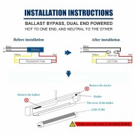 Λάμπα led Τ8 γυάλινη "2 in 1" 90-265v 20W 150cm ενδιάμεσο φως 4000K και δέσμη 300° 2700lm