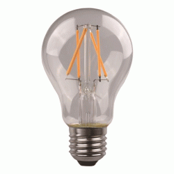 Λάμπα LED E27 κοινή crossed filament 4.5W ψυχρό λευκό φως 6500K 480lm και διάφανο κάλυμμα