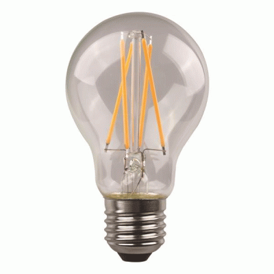 Λάμπα LED 9W κοινή crossed filament E27 με θερμό λευκό φως 2700K 1055lm και διάφανο κάλυμμα Λάμπα LED 9W κοινή crossed filament E27 με θερμό λευκό φως 2700K 1055lm και διάφανο κάλυμμα