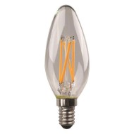 Λάμπα led crossed filament τύπου κεράκι E14 6.5W 220-240V ψυχρό φως 6500k 806lm δέσμης 360° 25000h