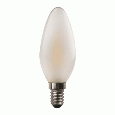 Λάμπα Led E14 κερί Μinion Crossed Filament 6.5W 6500K ψυχρό φως 220-240V με κάλυμμα frost