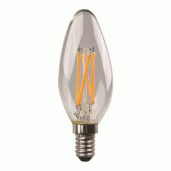 Λάμπα led E14 minion crossed filament 4.5W θερμό λευκό φως 2700K με διάφανο κάλυμμα 220-240V