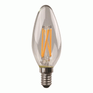 Λάμπα led minion crossed filament κεράκι 6.5W E14 3000K θερμό λευκό φως με διάφανο κάλυμμα dimmable
