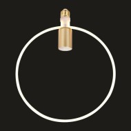 Λάμπα led soft filament κύκλος Ε27 12W 220-240V θερμό φως 2700k 1500lm δέσμης 360° dimmable frost