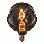 Λάμπα Led Globe G125 E27 4W 220-240V θερμό φως 1800k 55lm δέσμης 360° Dented DNA smoky dimmable