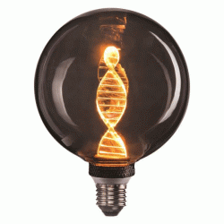 Λάμπα Led Globe Filament dna smoky G125 E27 4W 220-240V θερμό φως 1800k 55lm 360° dimmable