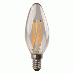 Λάμπα led κεράκι crossed filament E14 4,5W 220-240V θερμό φως 2700k 480lm δέσμης 360° 25000h