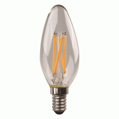 Λάμπα led κεράκι crossed filament E14 4,5W 220-240V θερμό φως 2700k 480lm δέσμης 360° 25000h