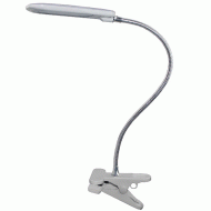 Led φωτιστικό γραφείου γκρι 5W 4000k λευκό φως με τσιμπιδάκι & σπιράλ