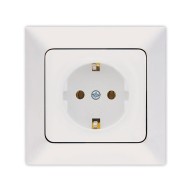 Πρίζα σούκο 16A 250V σε λευκό χρώμα NE-AD