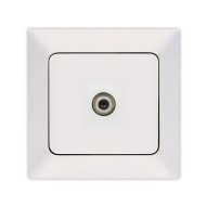 Πρίζα TV F connector NE-AD σε λευκό χρώμα Πρίζα TV F connector NE-AD σε λευκό χρώμα