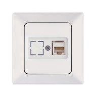 Πρίζα DATA CAT 6 RJ 45 μονή λευκή NE-AD