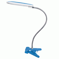 Led φωτιστικό γραφείου μπλε 5W 4000k λευκό φως με τσιμπιδάκι & σπιράλ