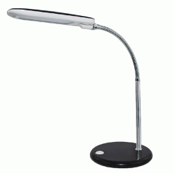 Led φωτιστικό γραφείου μαύρο 5W 4000k λευκό φως με PVC καλώδιο από μέταλλο και πλαστικό