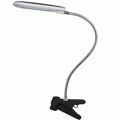 Led φωτιστικό γραφείου μαύρο 5W 4000k λευκό φως με τσιμπιδάκι & σπιράλ