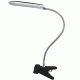 Led φωτιστικό γραφείου μαύρο 5W 4000k λευκό φως με τσιμπιδάκι & σπιράλ