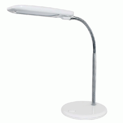 Led φωτιστικό γραφείου λευκό 5W 4000k λευκό φως με PVC καλώδιο από μέταλλο και πλαστικό