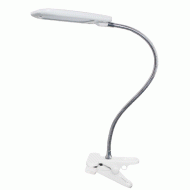 Led φωτιστικό γραφείου λευκό 5W 4000k λευκό φως με τσιμπιδάκι & σπιράλ