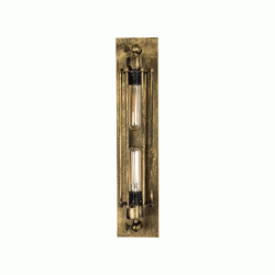 Φωτιστικό τοίχου απλίκα με ντουί 2 x E27 AC 220-240V IP20 μπρούτζινο εφέ σκουριάς Μ10 x Π11 x Υ47cm Φωτιστικό τοίχου απλίκα με ντουί 2 x E27 AC 220-240V IP20 μπρούτζινο εφέ σκουριάς Μ10 x Π11 x Υ47cm