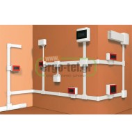 Κανάλι καλωδίων αυτοκόλλητο διατομής 12x12 πλαστικό 2m